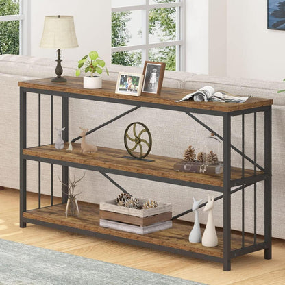 Konsolentisch Industrial Vintage Holz Metallgestell 140x34x74cm
