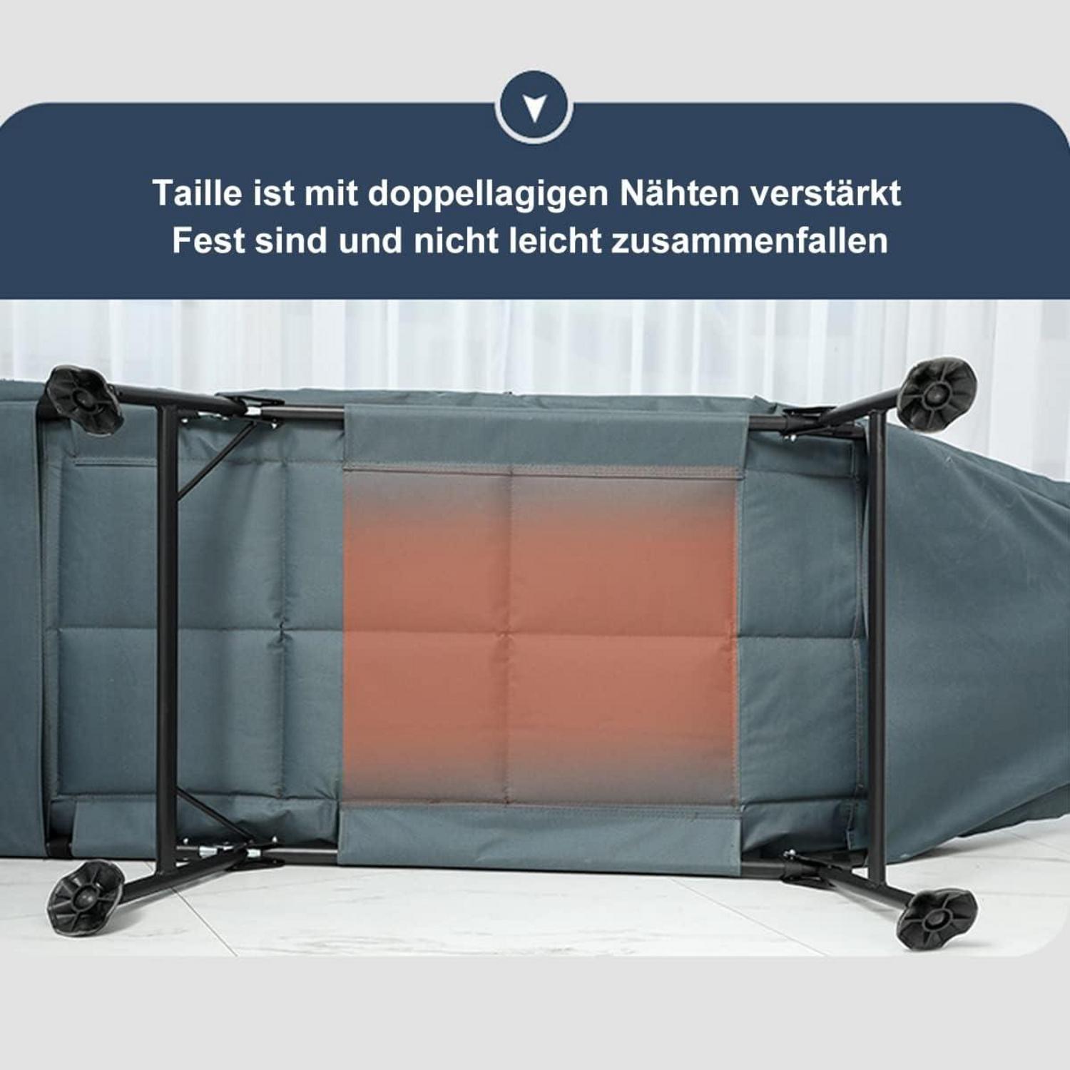 Sonnenliege Gartenliege klappbar mit Auflage Feldbett Campingliege