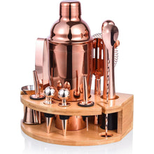 Cocktail Set 750ML 12tlg Edelstahl RoseGold mit Ständer