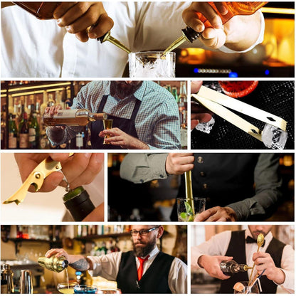 Goldenes Cocktail Shaker Set Edelstahl 750ML 12-Teilig