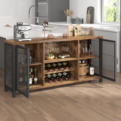 Industrieller Barschrank mit Weinkühler & Stauraum 140cm