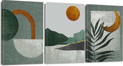 Moderne Zen Leinwandbilder 3-teilig Sun Moon Teapot - Wandbild 30x40cm