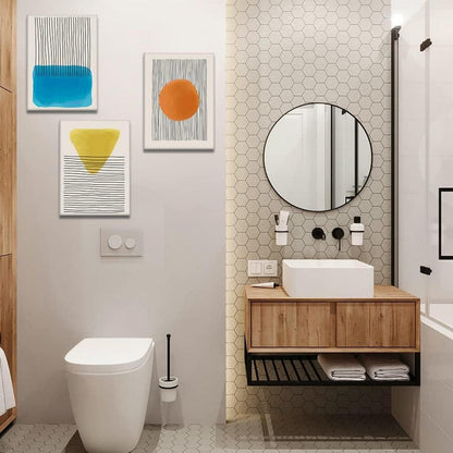 3-teiliges Geometrisches Linie Leinwandbild Set Moderne Wanddeko 30x40cm