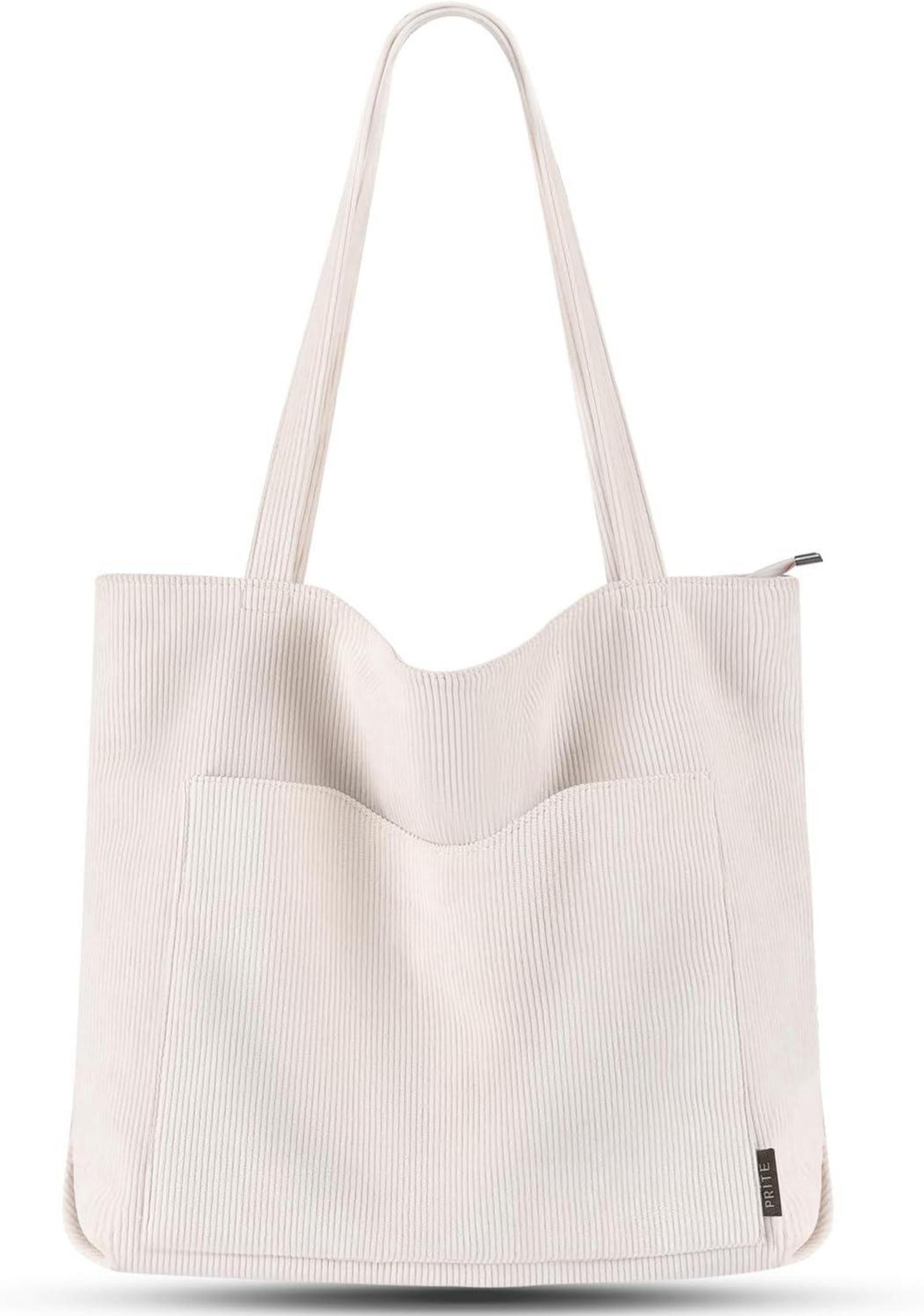 Prite Damen Handtasche Tote Bag Umhängetasche Cord Beuteltasche