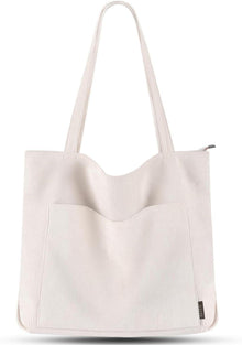 Prite Damen Handtasche Tote Bag Umhängetasche Cord Beuteltasche