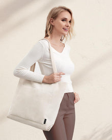 Handtasche Damen Beige Cord Tote Bag Shopper Umhängetasche