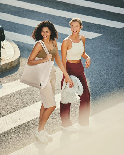 Damen Handtasche Groß Cord Umhängetasche Beige Shopper Tote Bag