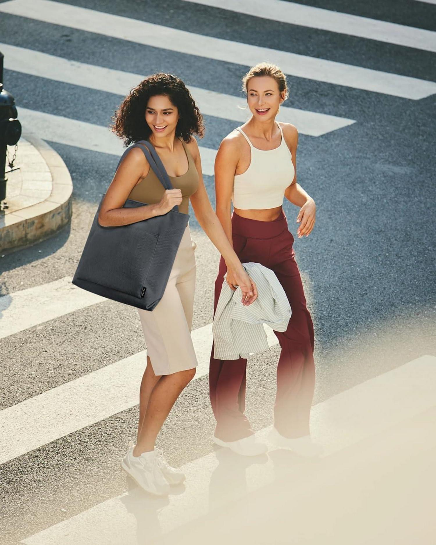 Damen Handtasche Tote Bag Shopper Groß Umhängetasche Cord Beuteltasche