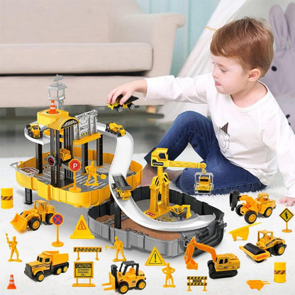 Baustellenfahrzeug Tortendeko Set, 27 Stück Kuchen Deko für