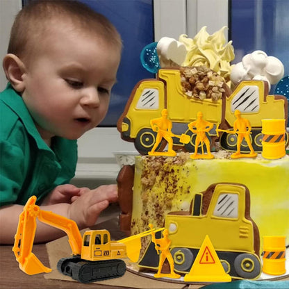 Baustellenfahrzeug Tortendeko Set 27 Stück Kuchen Deko Kinder 2-5 Jahre