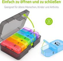 Opret Tablettenbox 7 Tage Pillendose 2 Fächer BPA-frei