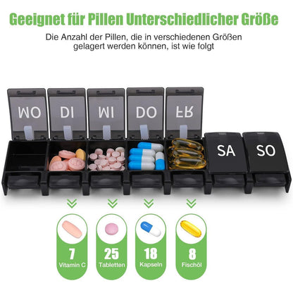 Opret Tablettenbox 7 Tage Deutsch Pillendose Wochen
