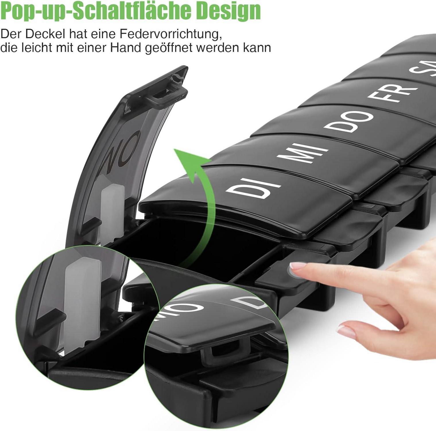 Opret Tablettenbox 7 Tage Deutsch Pillendose Wochen