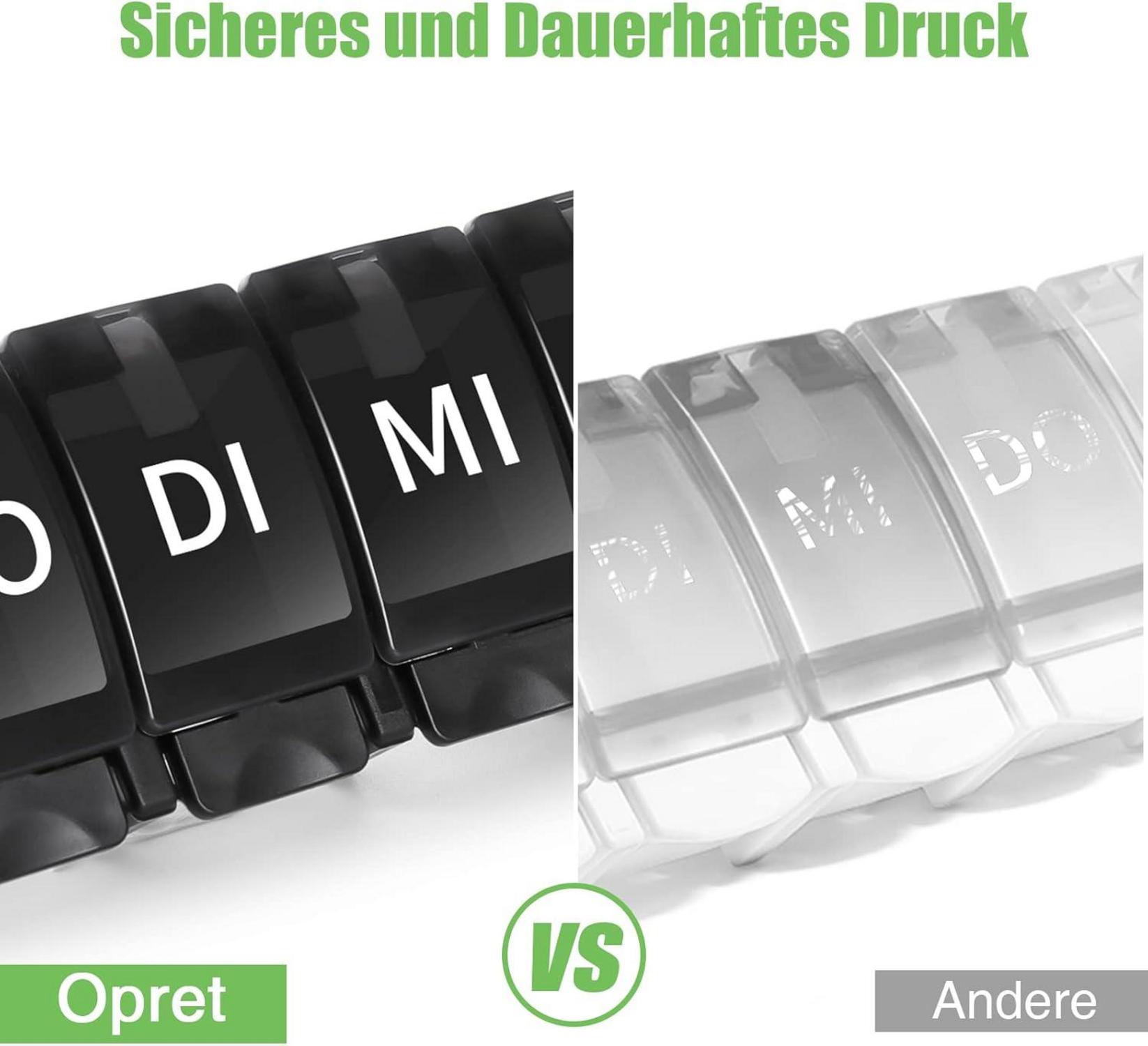 Tablettenbox 7 Tage Pillendose Deutsch Regenbogen Medikamentenbox