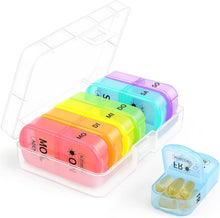 Tablettenbox 7 Tage Pillendose 2 Fächer BPA-frei klares Design