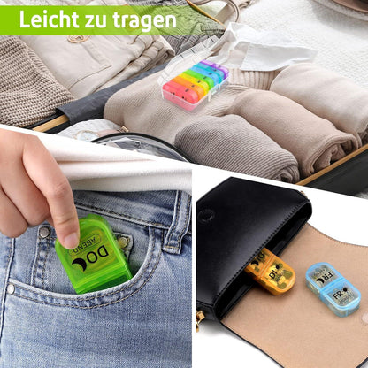 Opret Tablettenbox 7 Tage BPA-frei 2 Fächer Sicherheitsverschluss