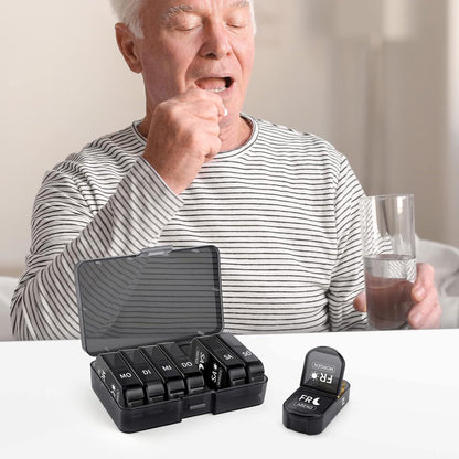 Opret Tablettenbox Medikamentenbox 7 Tage Pillendose 2 Fächer