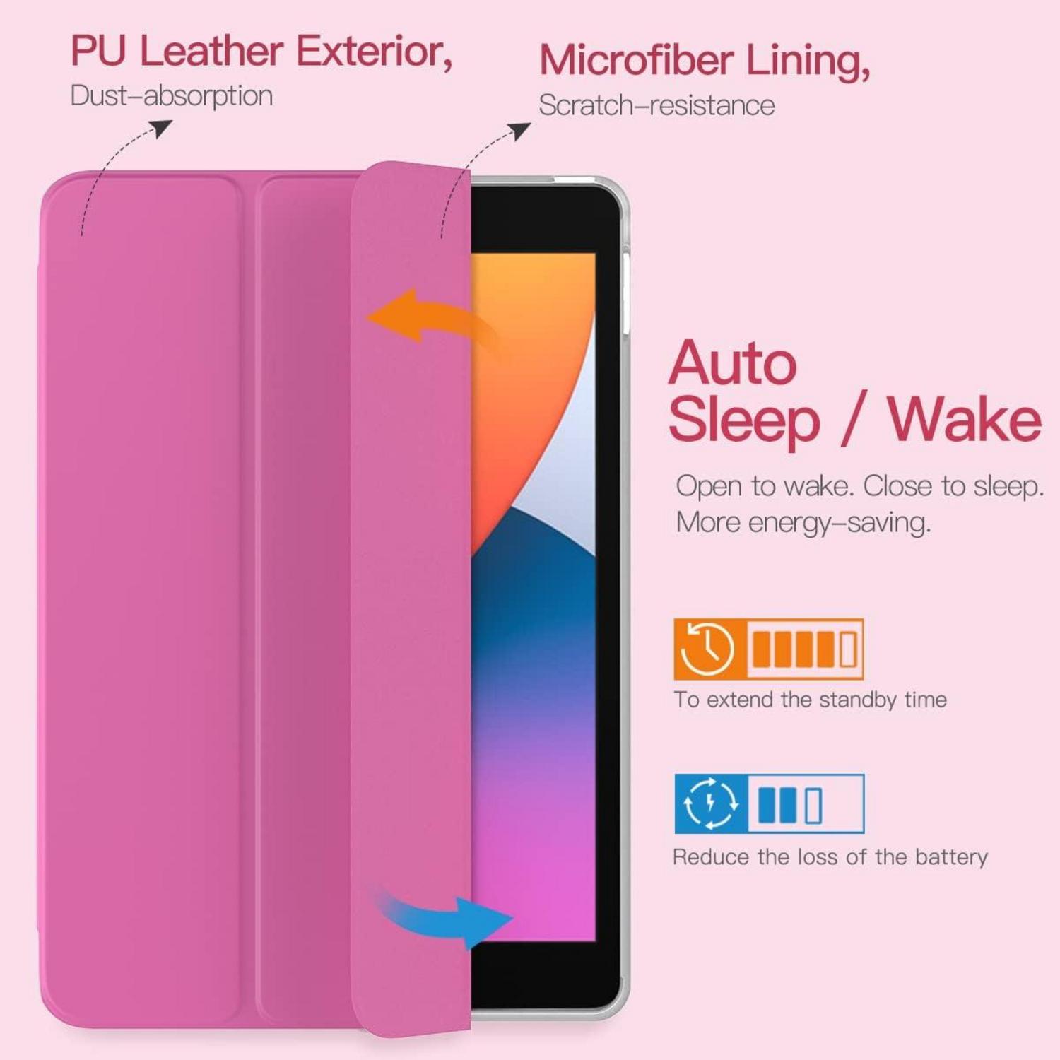 iPad 9./8./7. Generation Schutzhülle Smart Cover 10,2 Zoll Magenta