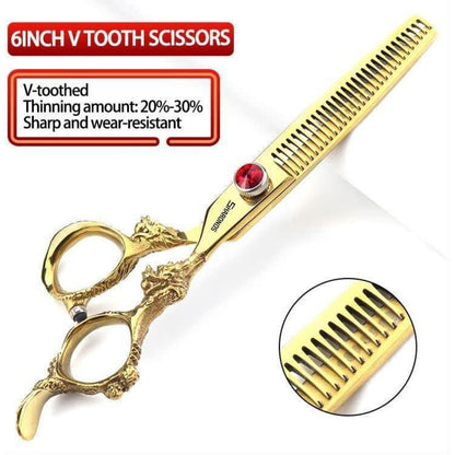 Japanische Friseurschere 6 Zoll – 3er Set | 440C Stahl | Profi Qualität