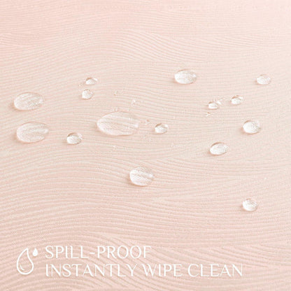 Rechteckige Tischdecke Jacquard Wirbelmuster – Wasserabweisend Rosa