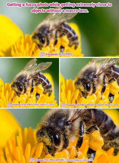 Apexel Makro-Objektiv 100mm Handy CPL-Filter für iPhone Galaxy