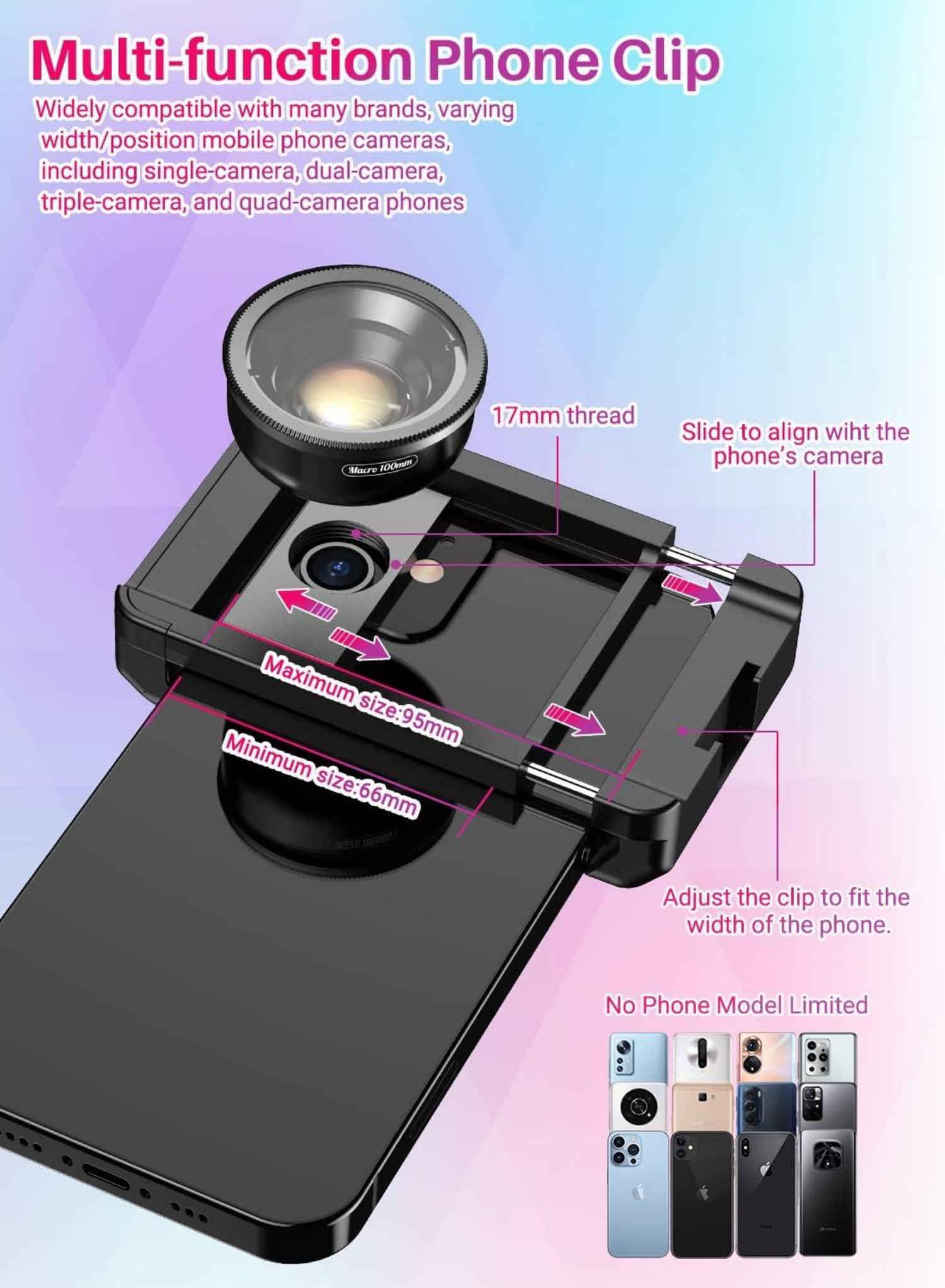 Makro-Objektiv iPhone 100mm Makrolinse + CPL-Filter für Samsung Galaxy