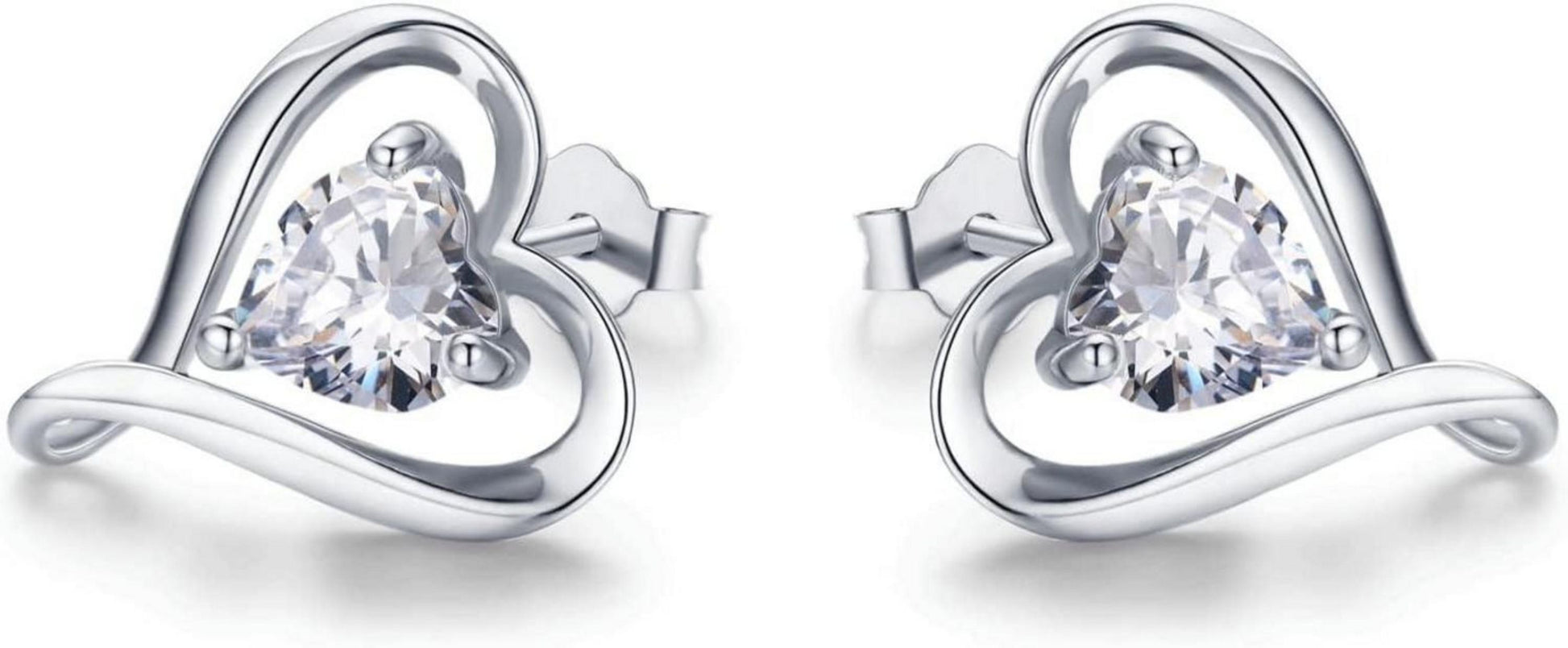 Ohrstecker Set Damen Rosegold Silber Gold Valentinstag Weihnachten
