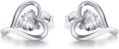Ohrstecker Set Damen Rosegold Silber Gold Valentinstag Weihnachten
