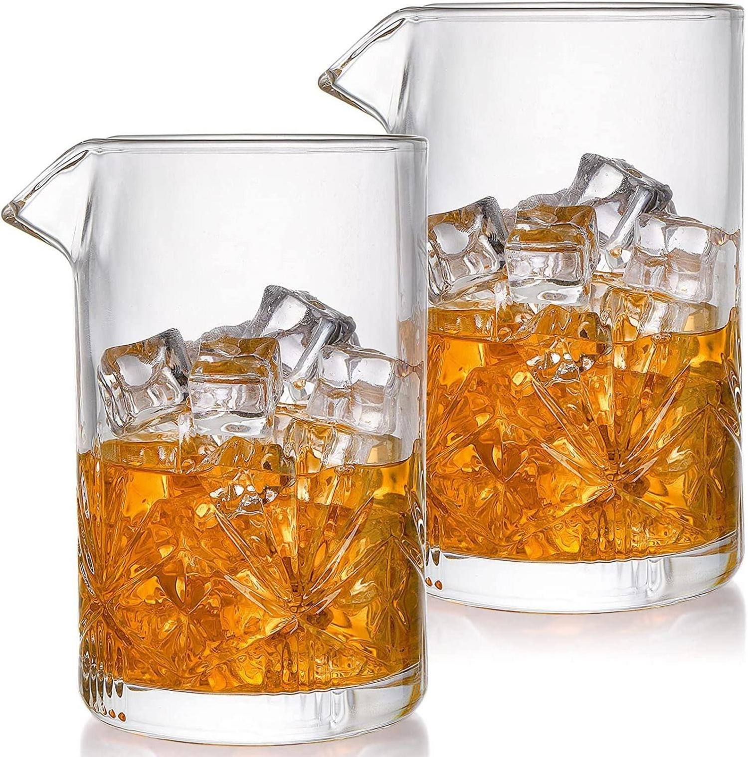 Kristall Cocktail Rührglas Set 650ml 2er Pack