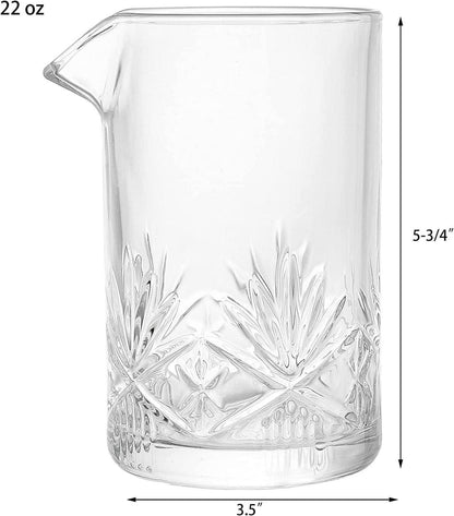 Kristall Cocktail Rührglas Set 650ml 2er Pack