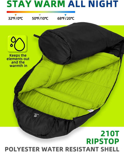 Schlafsack 4 Jahreszeiten Mumienschlafsack -10 ℃ - 15 ℃ Outdoor
