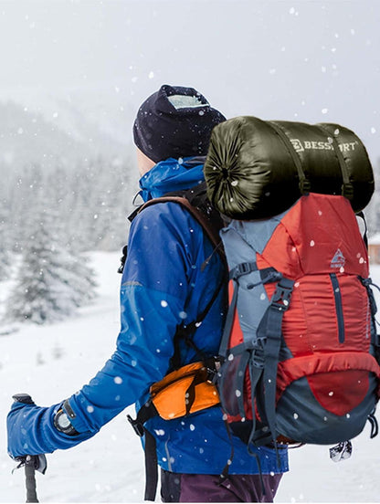 Mumienschlafsack Winter 0-15°C Outdoor Camping Green