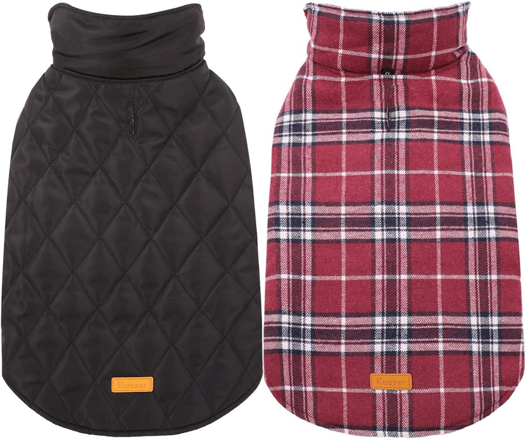 Hundemantel Winter Große Hunde Fleece Wasserdicht XL Rot