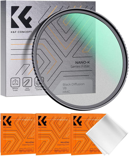 Schwarzer Nano-K Promist Filter 55mm 1/8 für Video & Portrait