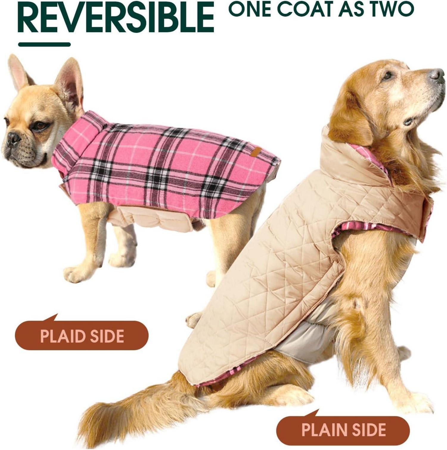 Kuoser Hundemantel Winter Karo Fleece XS Rosa