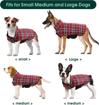 Hundemantel Winter Fleece Wasserdicht Warm Rot L Größe