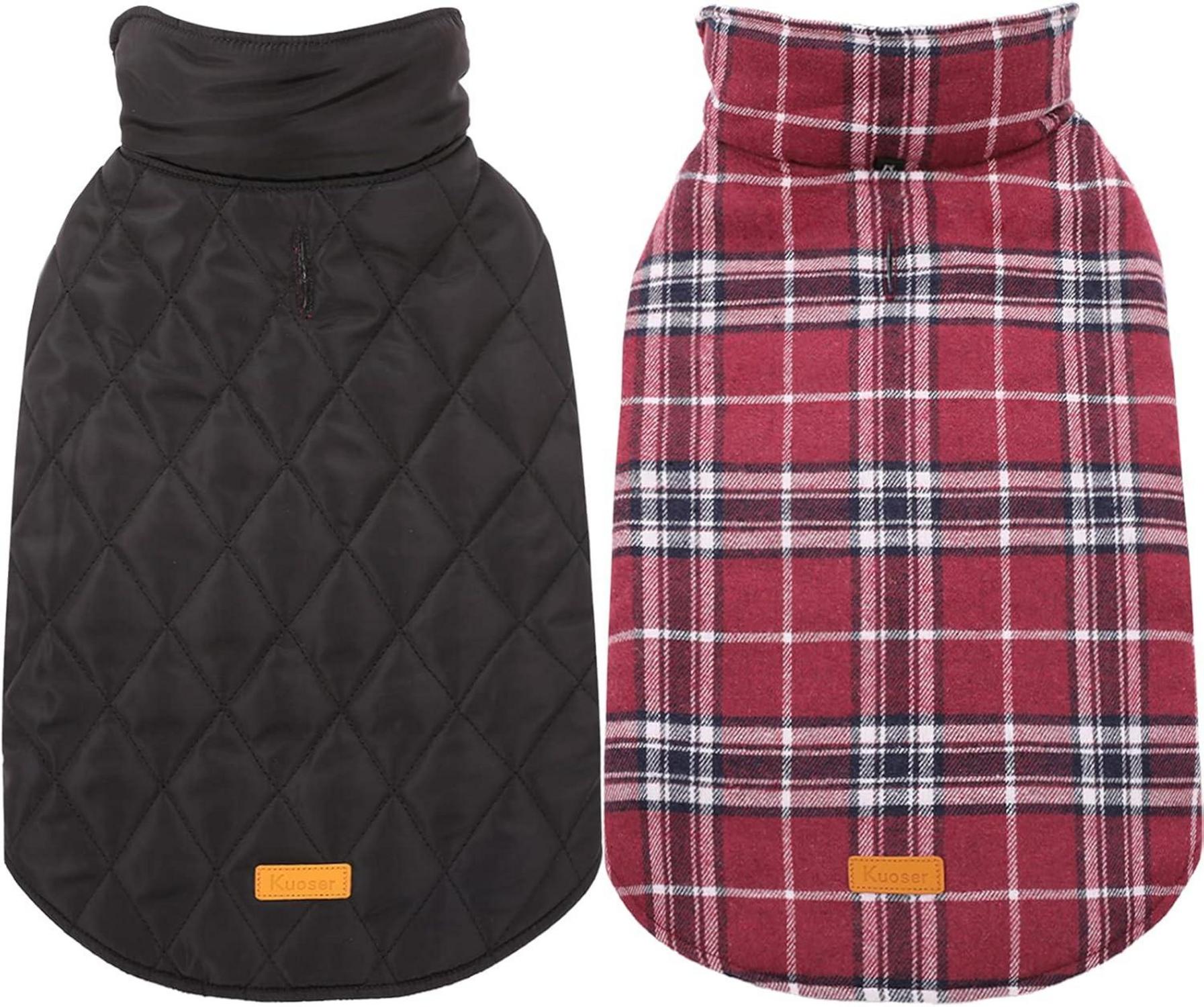 Hundemantel Winter Fleece Wasserdicht Warm 2XL Rot