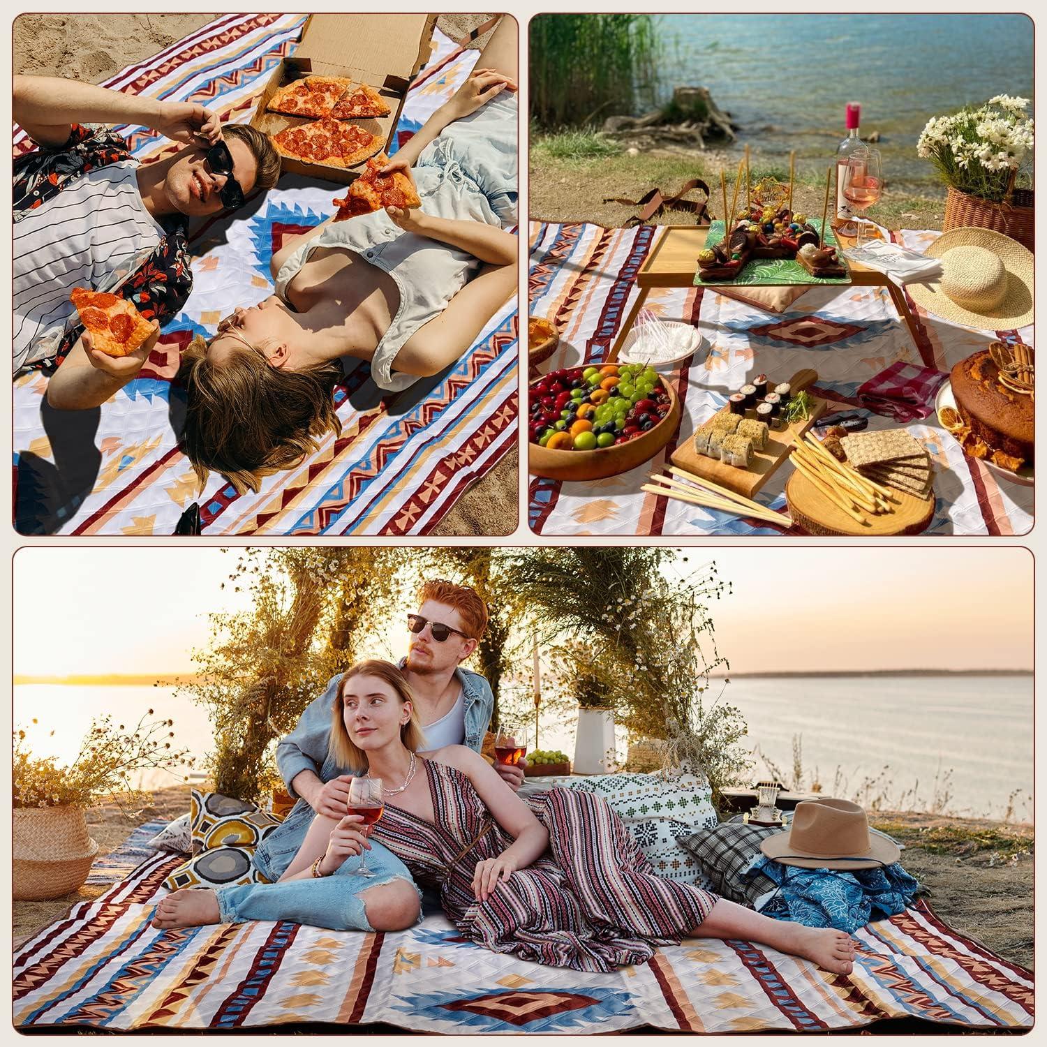 Picknickdecke wasserdicht Große 200x200 cm Grün