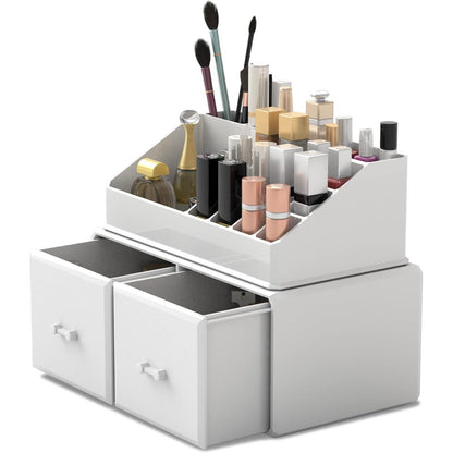 Makeup Organizer Weiß 2 Lagen Schminkaufbewahrung Schlafzimmer Badezimmer