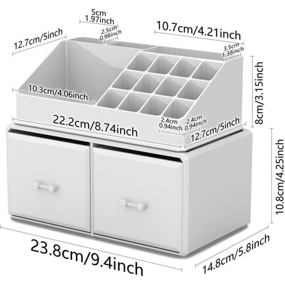 Makeup Organizer Weiß 2 Lagen Schminkaufbewahrung Schlafzimmer Badezimmer