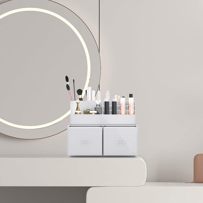 Makeup Organizer Weiß 2 Lagen Schminkaufbewahrung Schlafzimmer Badezimmer