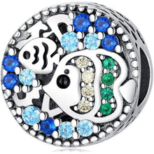 925 Sterling Silber Charm Anhänger Schmetterling Herz Zirkonia