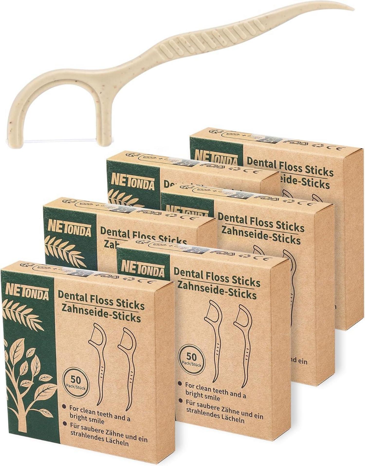 300 Nachhaltige Zahnseide Sticks Vegan Dental Floss Picks Plastikfrei