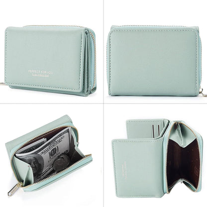 Kleine Damen Geldbörse mit Großer Kapazität und Münzfach - Elegantes