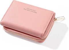 Damen Geldbörse klein mit Großem Münzfach und Kapazität in Rosa