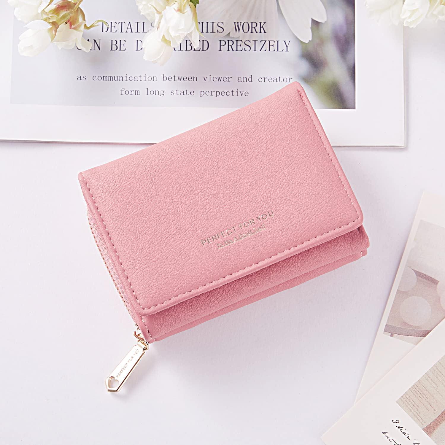 Geldbörse Damen klein mit Großer Kapazität und elegantem Design - Rosa