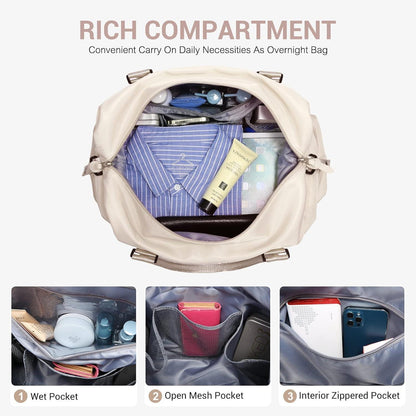 LOVEVOOK Reisetasche Damen Sporttasche Handgepäck Weekender