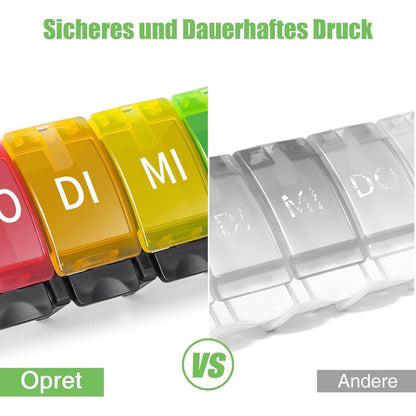 Tablettenbox 7 Tage Deutsch Pillendose Medikamentenbox
