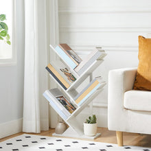 HOOBRO Bücherregal Baumform 4 Ebenen weiß 71cm