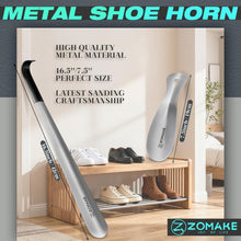 ZOMAKE Schuhlöffel Metall 2er Set 42cm Edelstahl Shoe Horn